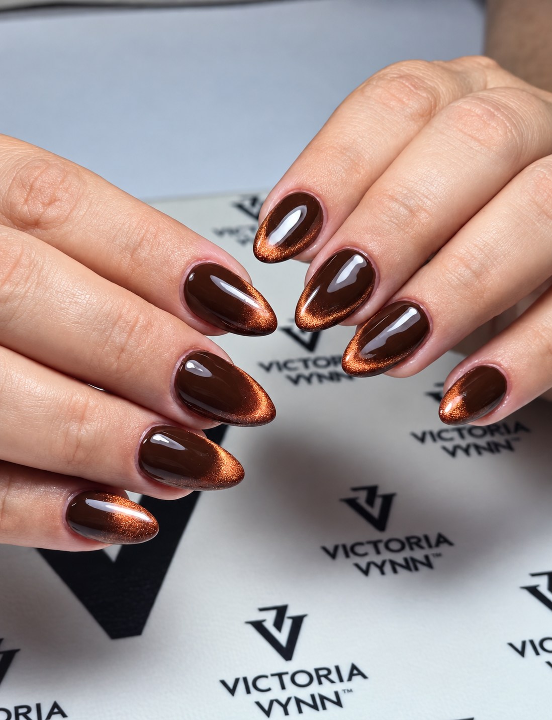 copper cat eye nails by Silvy