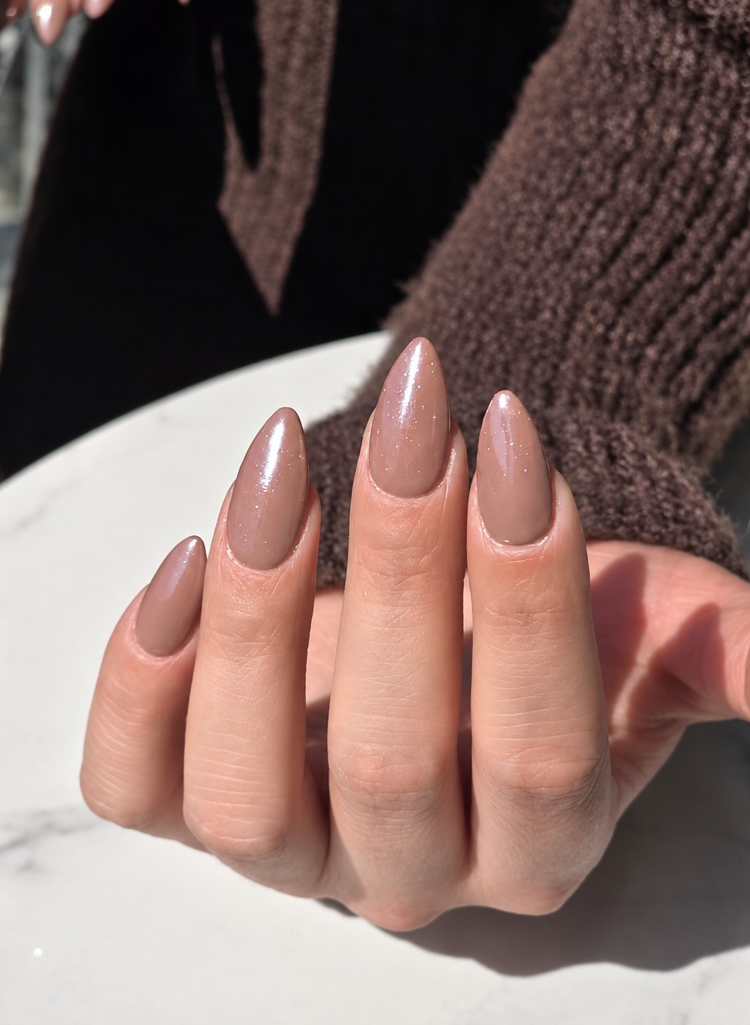 nude shimmer nails by Silvy
