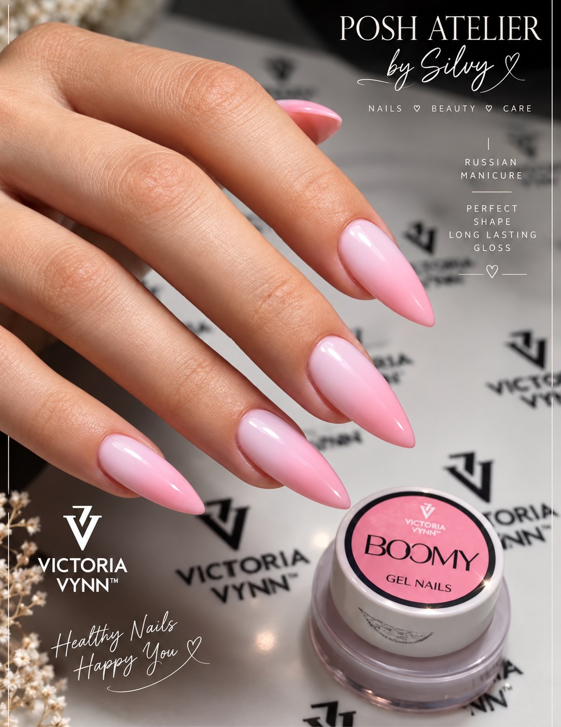 pink ombre nails by Silvy